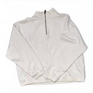Tommy Bahama White Zip-Up Sweater